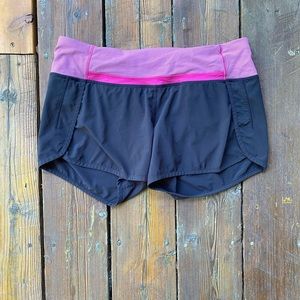 Lululemon Black and Purple Shorts